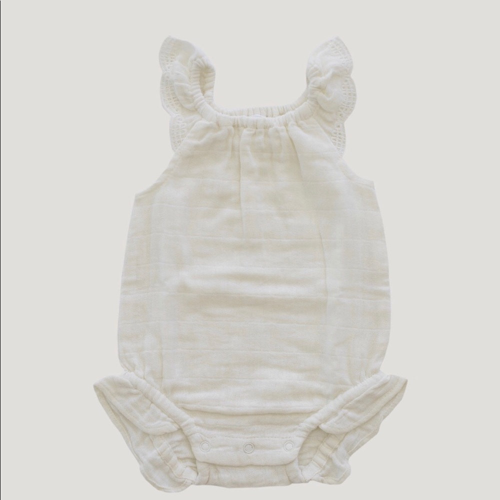 Jamie Kay Organic Cotton Muslin Lace Playsuit